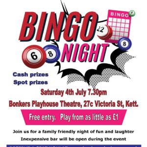Sat 4th July 2026 Bingo Night